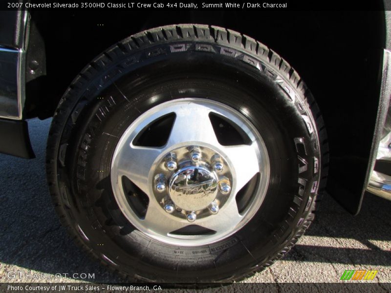 Summit White / Dark Charcoal 2007 Chevrolet Silverado 3500HD Classic LT Crew Cab 4x4 Dually