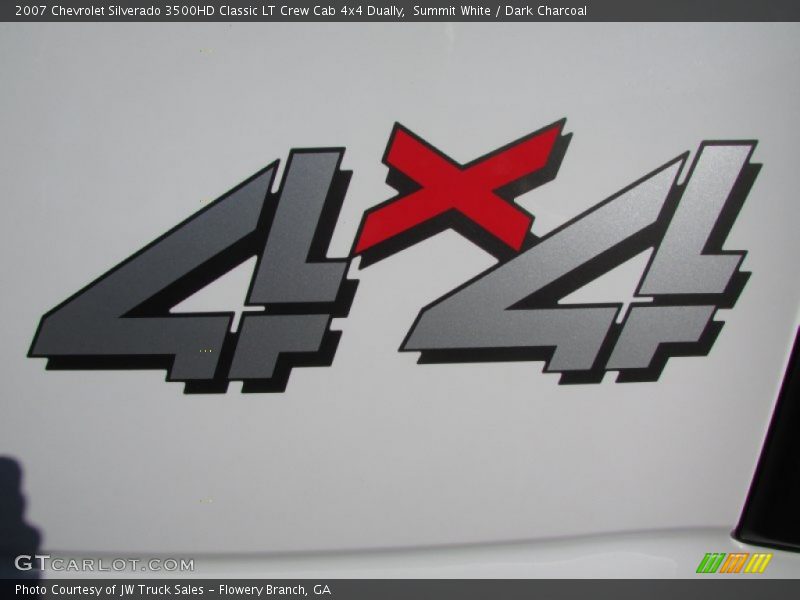 Summit White / Dark Charcoal 2007 Chevrolet Silverado 3500HD Classic LT Crew Cab 4x4 Dually