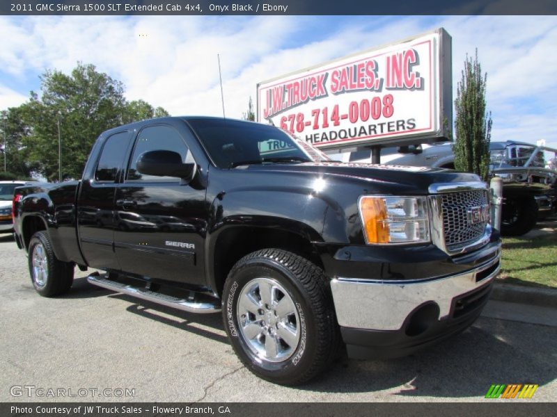 Onyx Black / Ebony 2011 GMC Sierra 1500 SLT Extended Cab 4x4