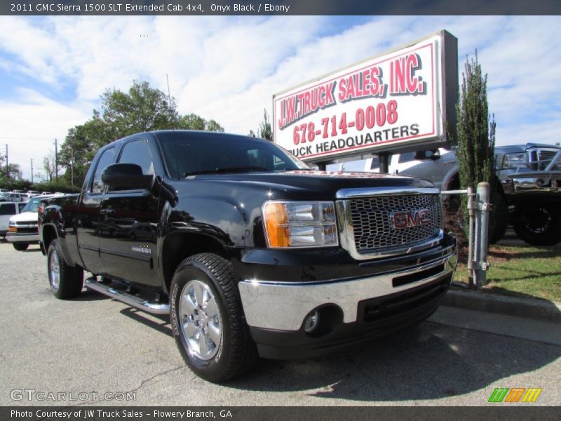 Onyx Black / Ebony 2011 GMC Sierra 1500 SLT Extended Cab 4x4