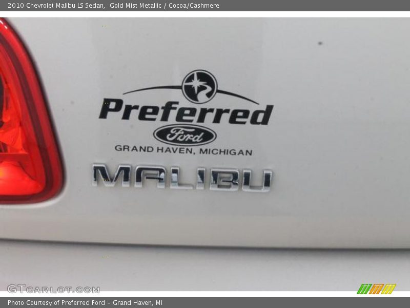 Gold Mist Metallic / Cocoa/Cashmere 2010 Chevrolet Malibu LS Sedan