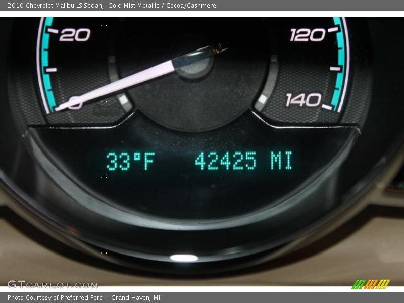 Gold Mist Metallic / Cocoa/Cashmere 2010 Chevrolet Malibu LS Sedan