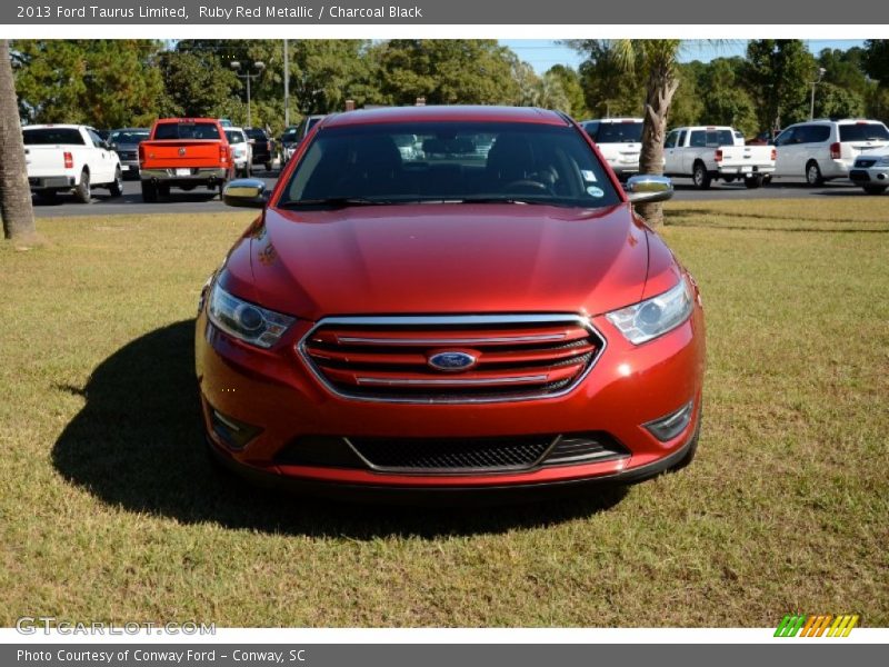 Ruby Red Metallic / Charcoal Black 2013 Ford Taurus Limited