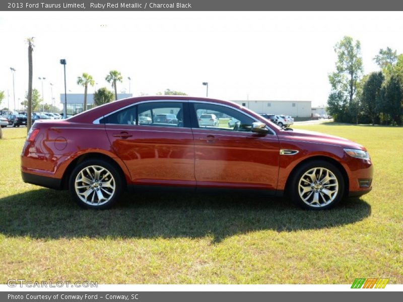 Ruby Red Metallic / Charcoal Black 2013 Ford Taurus Limited