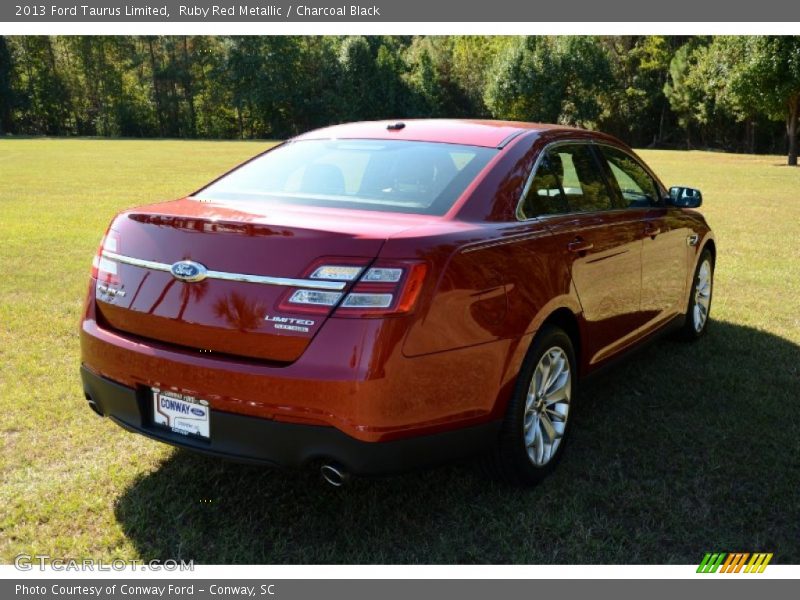 Ruby Red Metallic / Charcoal Black 2013 Ford Taurus Limited