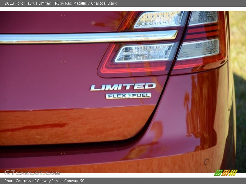 Ruby Red Metallic / Charcoal Black 2013 Ford Taurus Limited