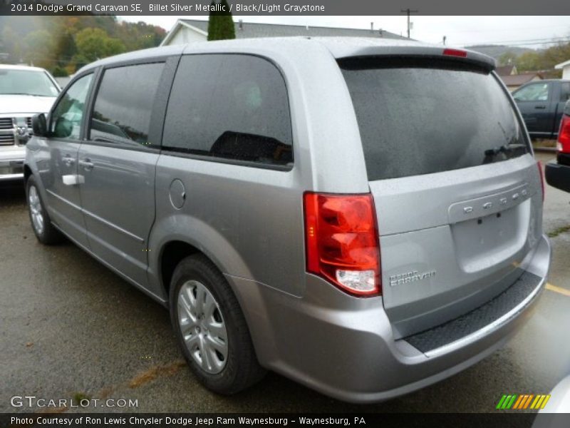 Billet Silver Metallic / Black/Light Graystone 2014 Dodge Grand Caravan SE
