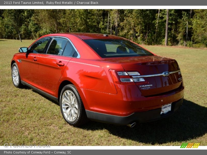 Ruby Red Metallic / Charcoal Black 2013 Ford Taurus Limited