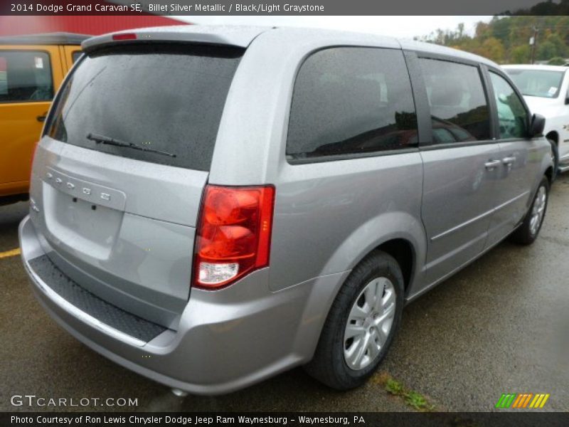 Billet Silver Metallic / Black/Light Graystone 2014 Dodge Grand Caravan SE