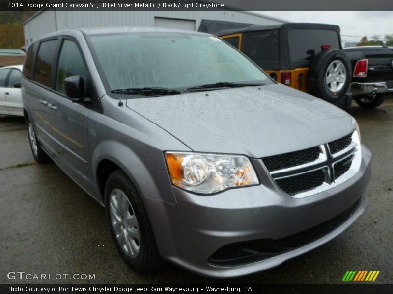 Billet Silver Metallic / Black/Light Graystone 2014 Dodge Grand Caravan SE