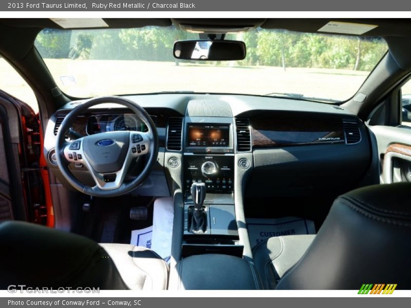 Ruby Red Metallic / Charcoal Black 2013 Ford Taurus Limited