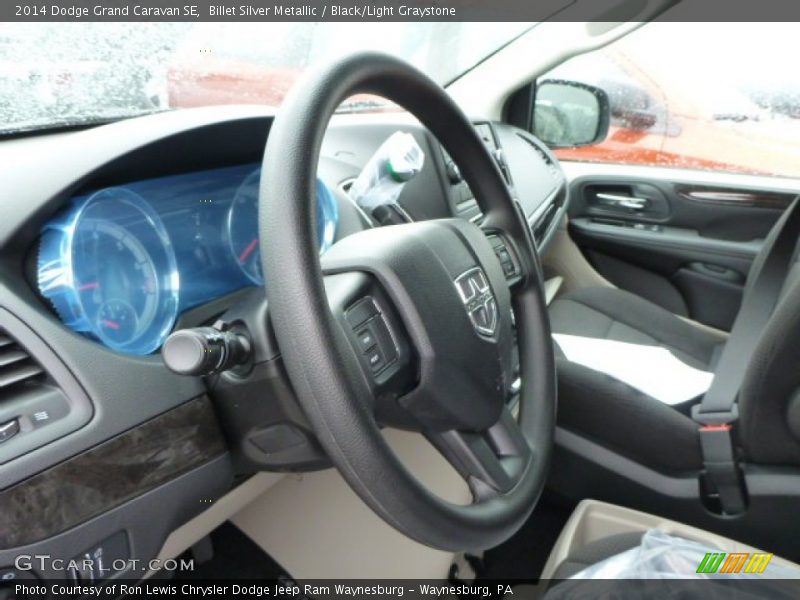 Billet Silver Metallic / Black/Light Graystone 2014 Dodge Grand Caravan SE