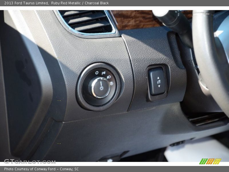 Ruby Red Metallic / Charcoal Black 2013 Ford Taurus Limited