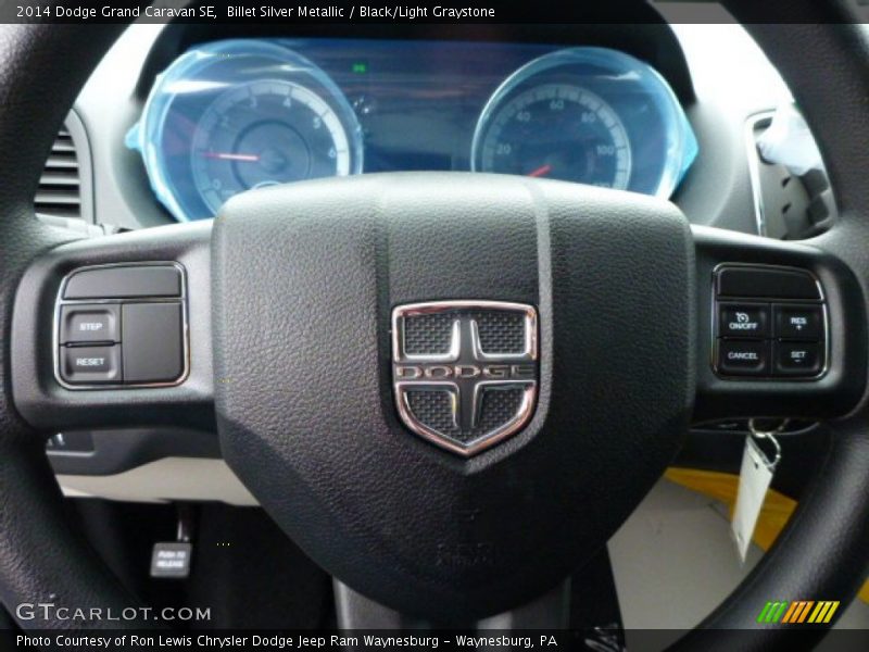 Billet Silver Metallic / Black/Light Graystone 2014 Dodge Grand Caravan SE