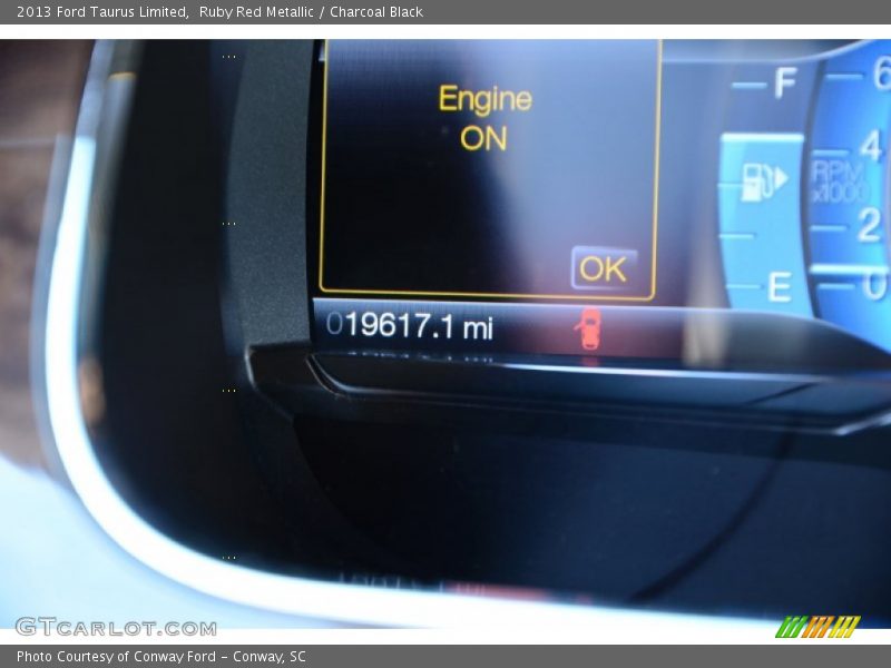 Ruby Red Metallic / Charcoal Black 2013 Ford Taurus Limited