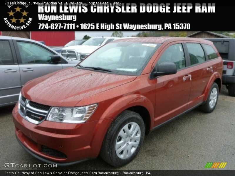 Copper Pearl / Black 2014 Dodge Journey Amercian Value Package
