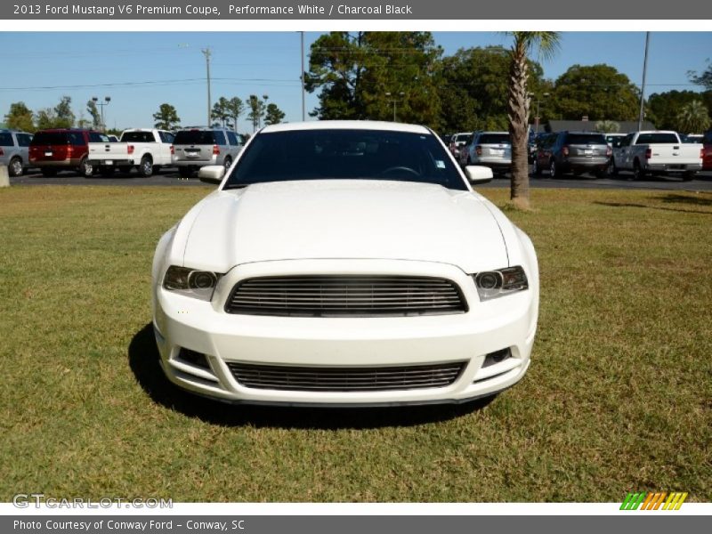 Performance White / Charcoal Black 2013 Ford Mustang V6 Premium Coupe