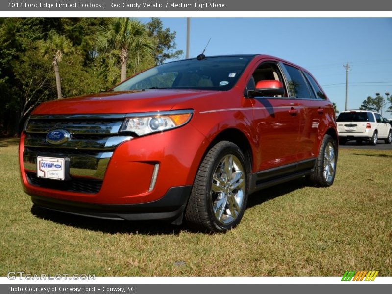 Red Candy Metallic / Medium Light Stone 2012 Ford Edge Limited EcoBoost