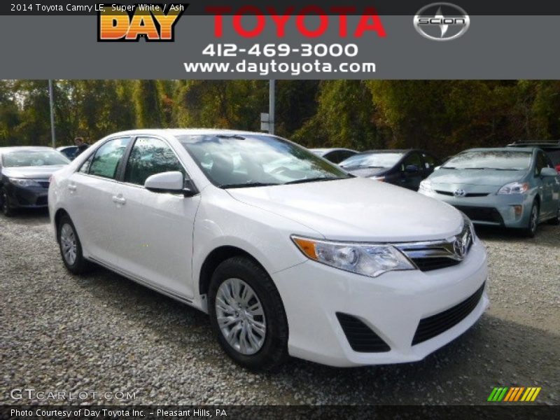 Super White / Ash 2014 Toyota Camry LE