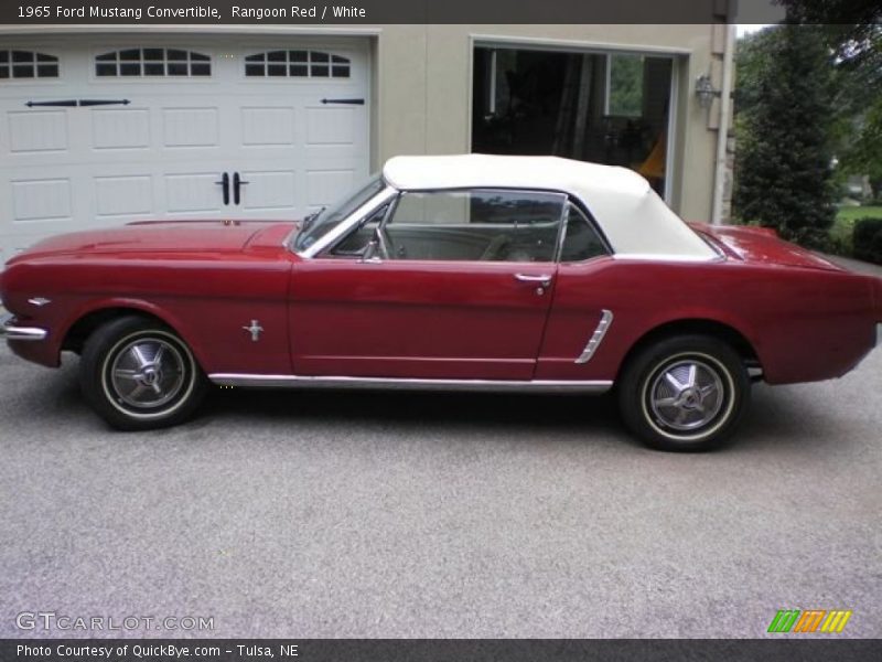 Rangoon Red / White 1965 Ford Mustang Convertible