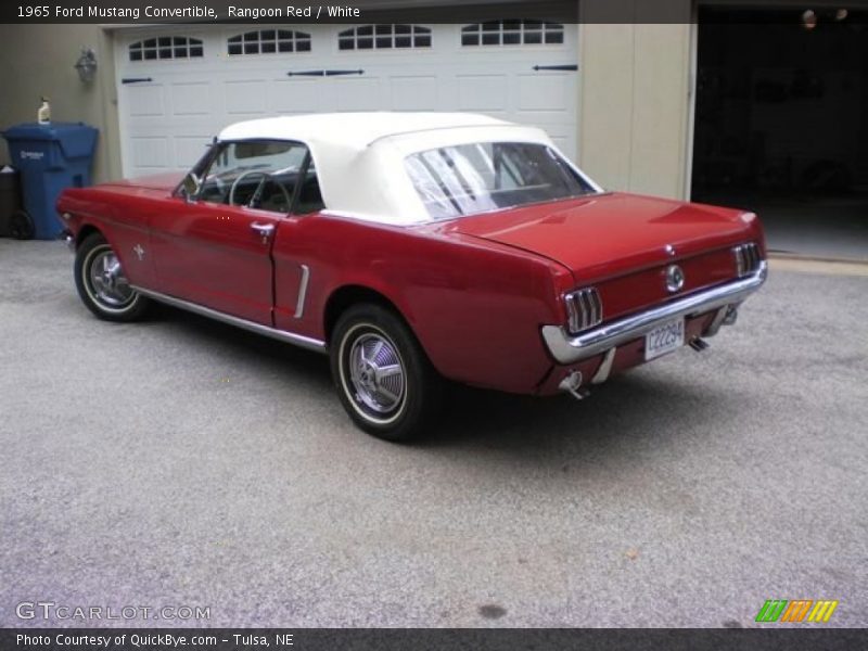 Rangoon Red / White 1965 Ford Mustang Convertible
