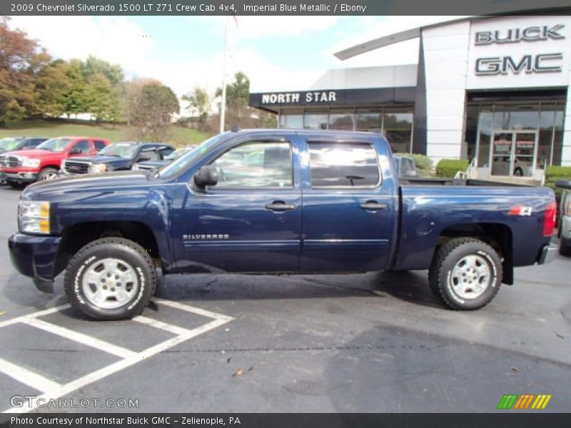 Imperial Blue Metallic / Ebony 2009 Chevrolet Silverado 1500 LT Z71 Crew Cab 4x4