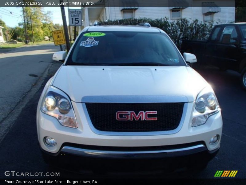 Summit White / Brick 2009 GMC Acadia SLT AWD
