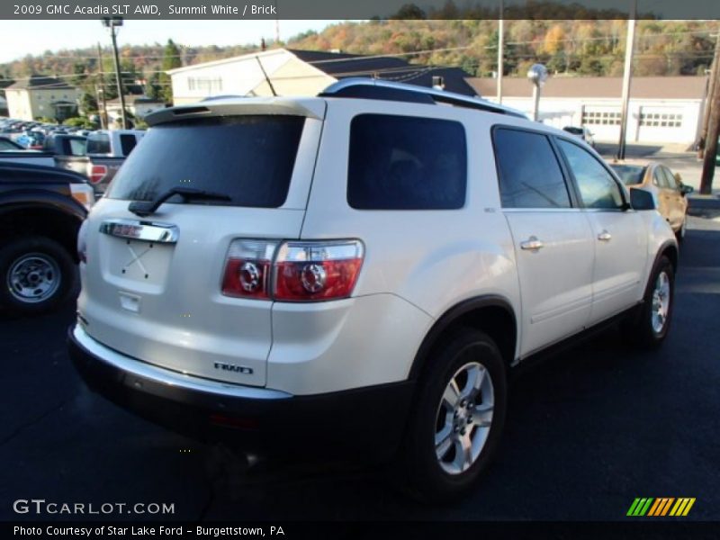 Summit White / Brick 2009 GMC Acadia SLT AWD