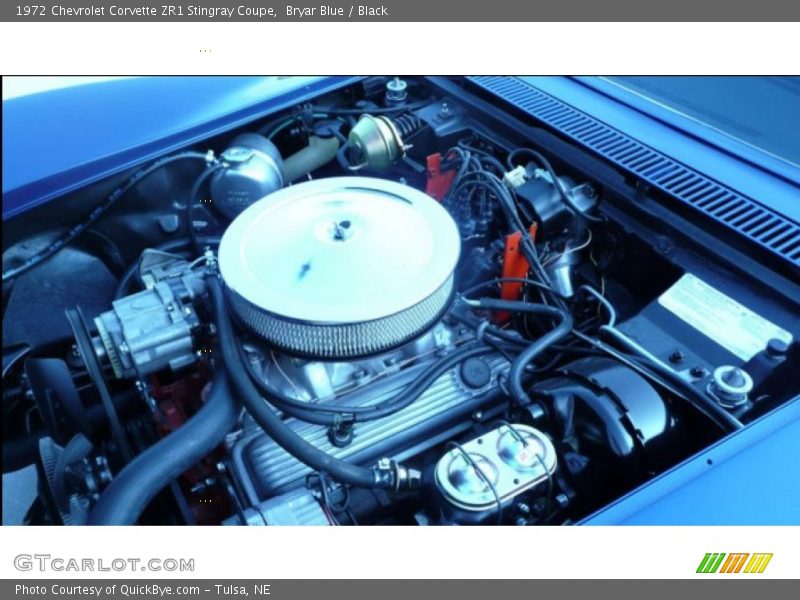  1972 Corvette ZR1 Stingray Coupe Engine - 350 cid 255 HP OHV 16-Valve LT1 V8