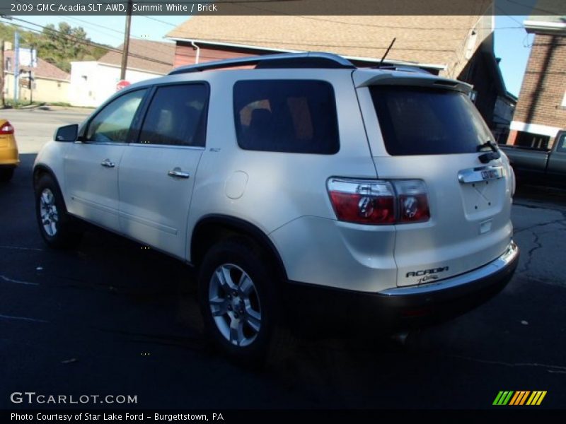 Summit White / Brick 2009 GMC Acadia SLT AWD