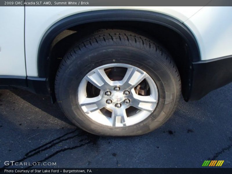 Summit White / Brick 2009 GMC Acadia SLT AWD