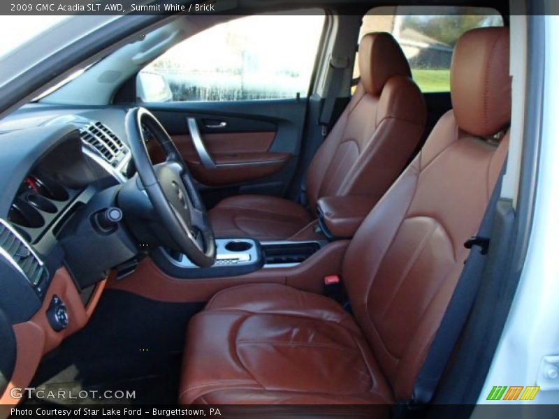 Summit White / Brick 2009 GMC Acadia SLT AWD