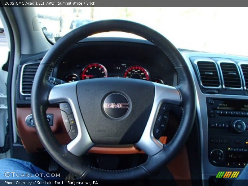 Summit White / Brick 2009 GMC Acadia SLT AWD