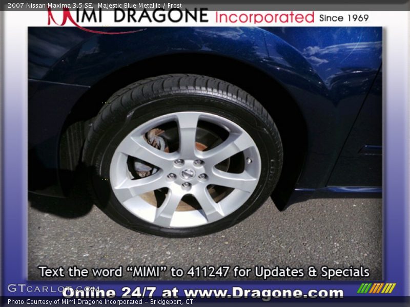 Majestic Blue Metallic / Frost 2007 Nissan Maxima 3.5 SE