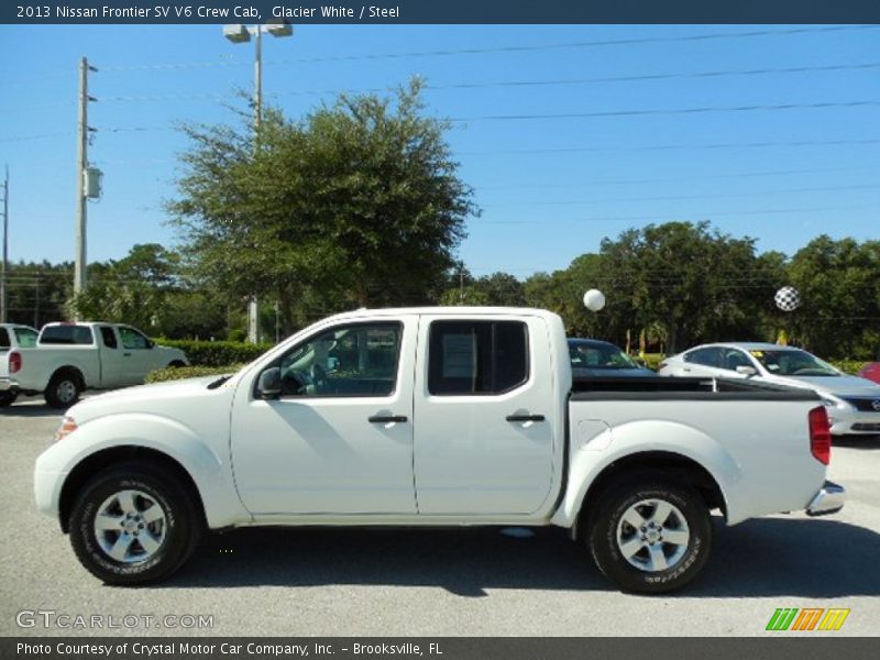 Glacier White / Steel 2013 Nissan Frontier SV V6 Crew Cab
