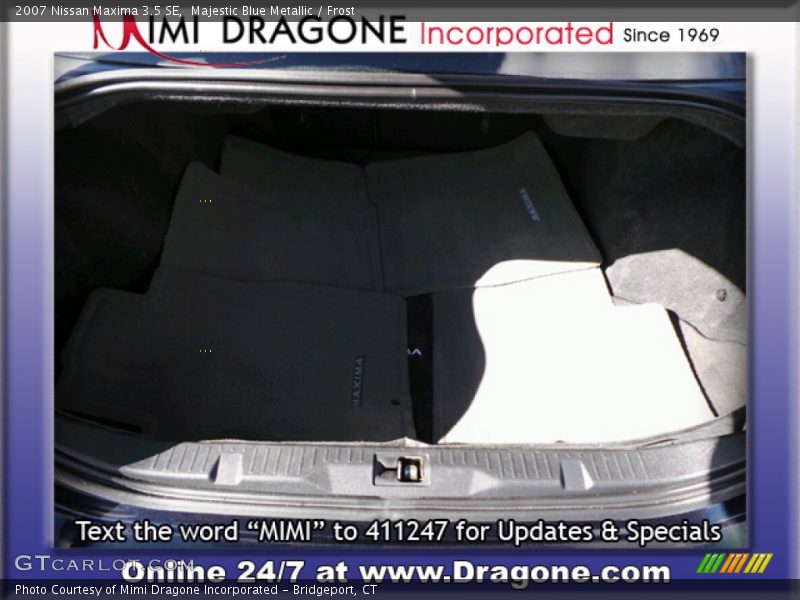 Majestic Blue Metallic / Frost 2007 Nissan Maxima 3.5 SE