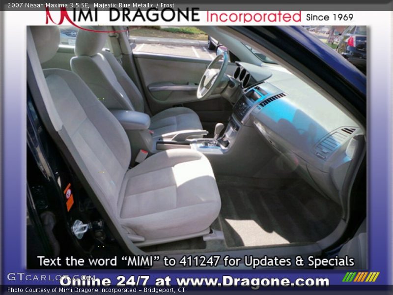 Majestic Blue Metallic / Frost 2007 Nissan Maxima 3.5 SE