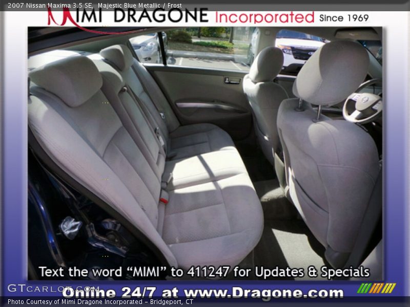 Majestic Blue Metallic / Frost 2007 Nissan Maxima 3.5 SE