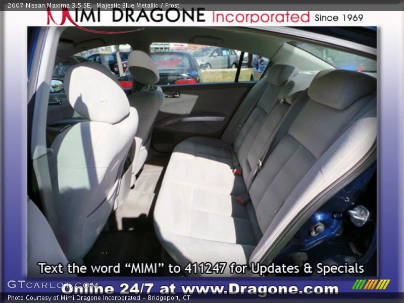 Majestic Blue Metallic / Frost 2007 Nissan Maxima 3.5 SE