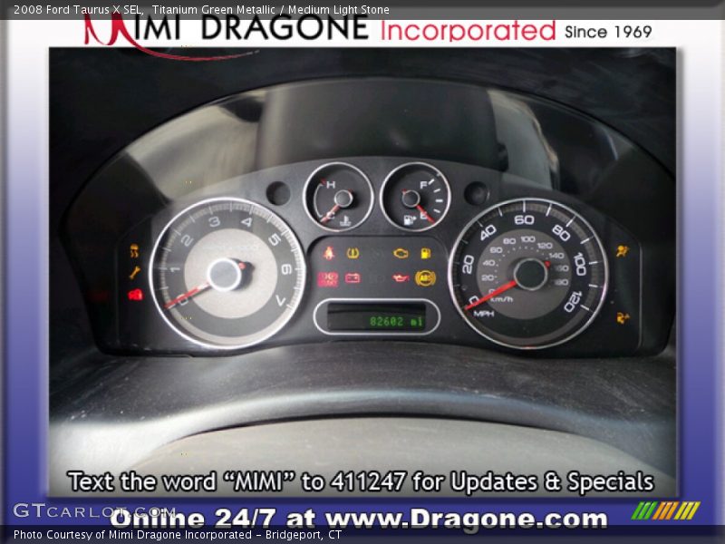 Titanium Green Metallic / Medium Light Stone 2008 Ford Taurus X SEL