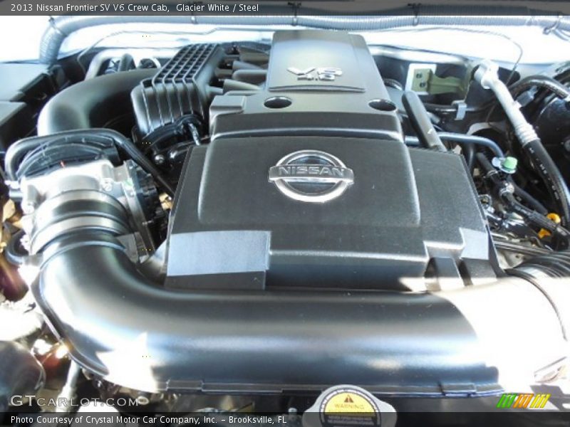 Glacier White / Steel 2013 Nissan Frontier SV V6 Crew Cab