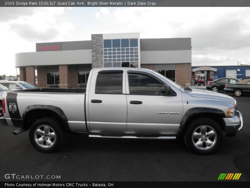 Bright Silver Metallic / Dark Slate Gray 2003 Dodge Ram 1500 SLT Quad Cab 4x4