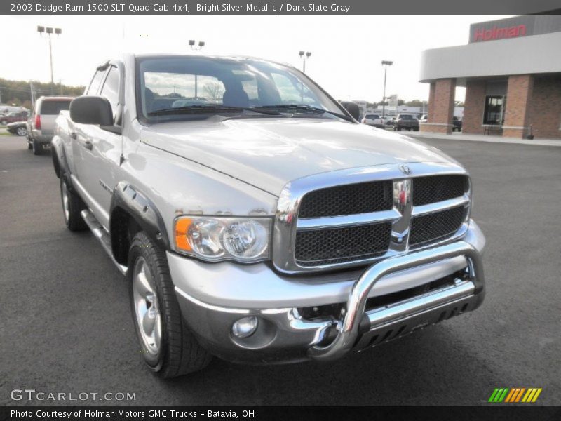 Bright Silver Metallic / Dark Slate Gray 2003 Dodge Ram 1500 SLT Quad Cab 4x4