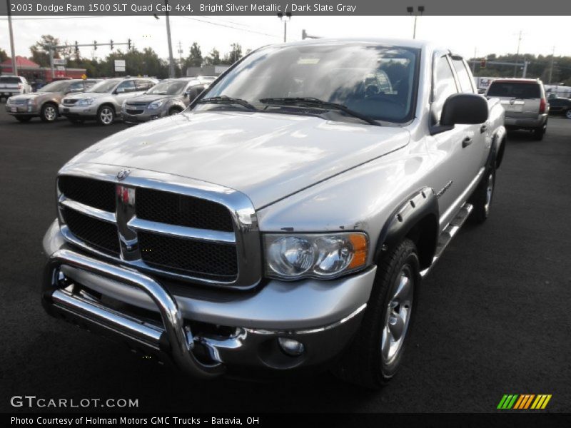 Bright Silver Metallic / Dark Slate Gray 2003 Dodge Ram 1500 SLT Quad Cab 4x4