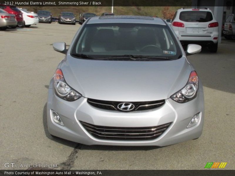 Shimmering Silver / Black 2012 Hyundai Elantra Limited