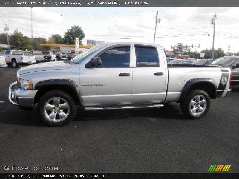 Bright Silver Metallic / Dark Slate Gray 2003 Dodge Ram 1500 SLT Quad Cab 4x4