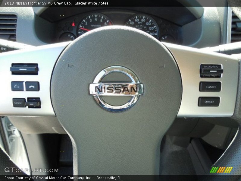 Glacier White / Steel 2013 Nissan Frontier SV V6 Crew Cab