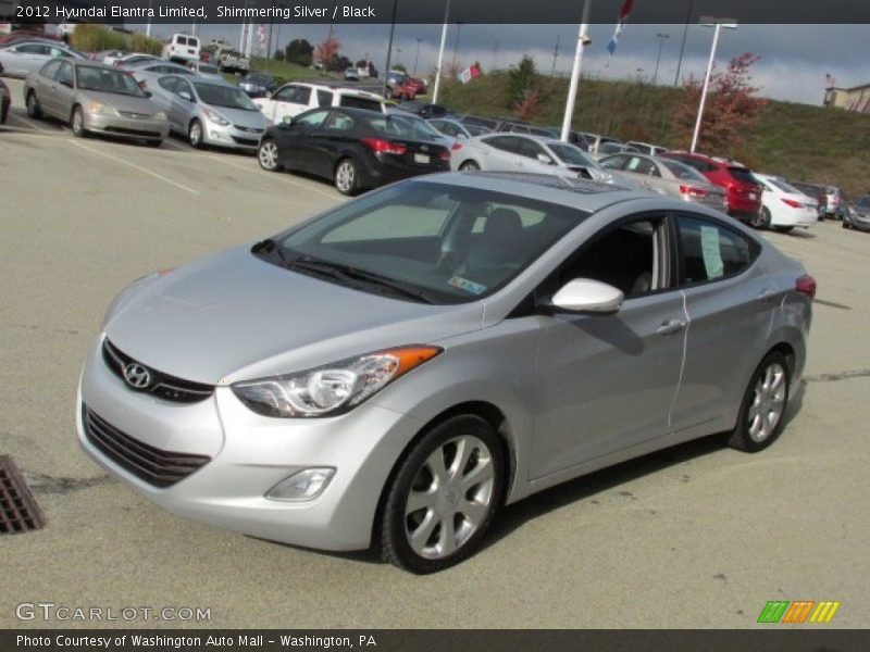 Shimmering Silver / Black 2012 Hyundai Elantra Limited