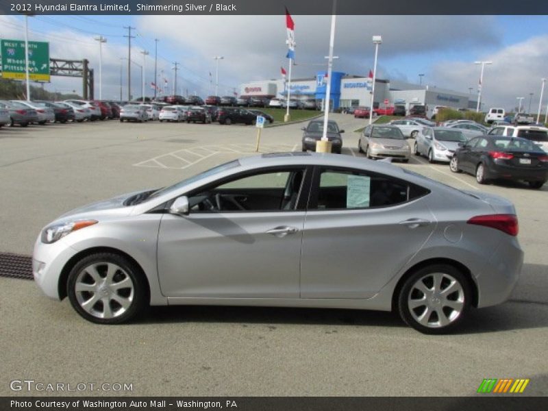 Shimmering Silver / Black 2012 Hyundai Elantra Limited