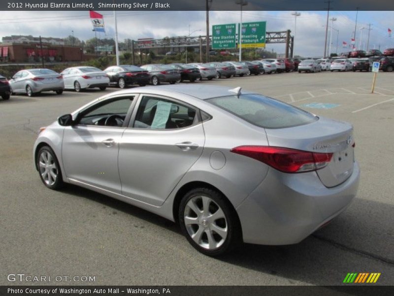 Shimmering Silver / Black 2012 Hyundai Elantra Limited